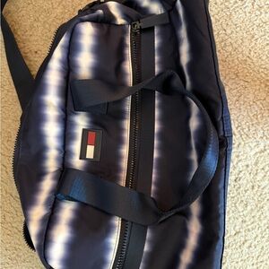 Tommy Hilfiger Blue and White Duffel Bag